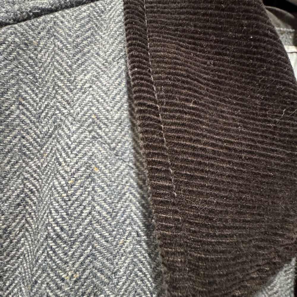 Jos. A. Bank 1905 Collection Gray Zip  Herringbone Quilted Barn Coat Men M - Picture 7 of 16